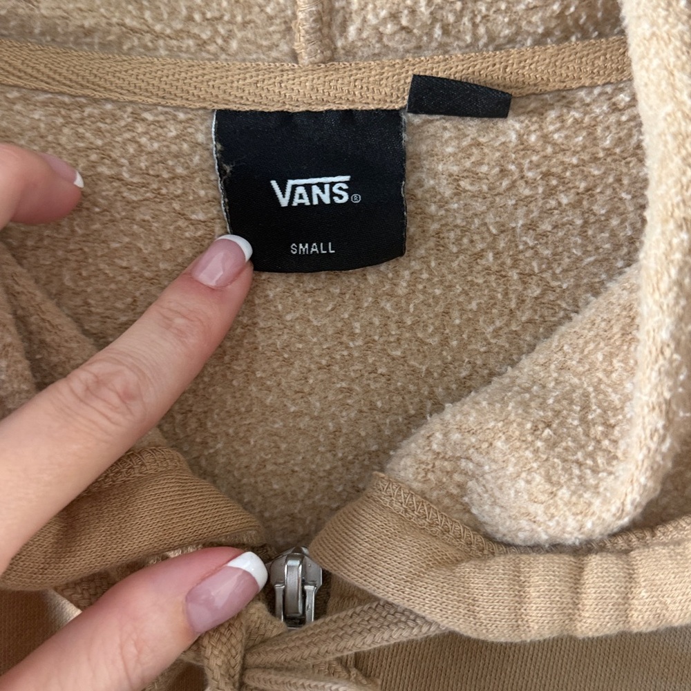 VANS / Oversized Zip Brown Zip-Up Hoodie - S - Picture 3 of 5
